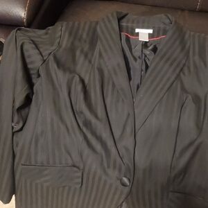 Worthington Black Blazer with Red Trim